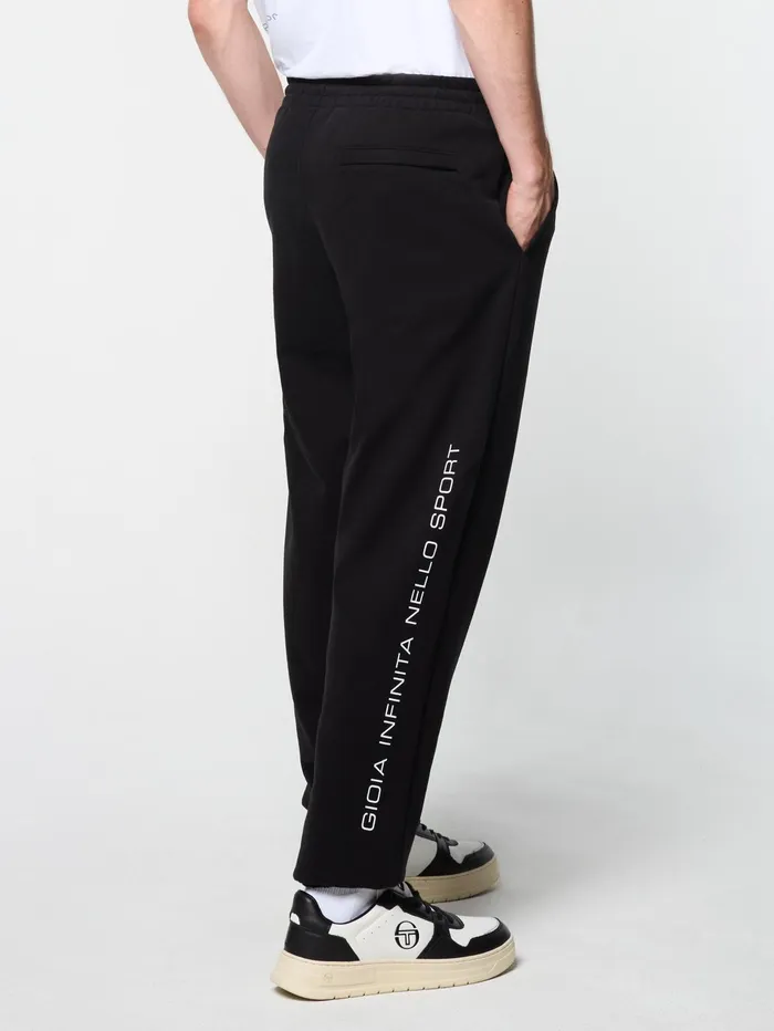 Men Pants And Sweatpants Sergio Tacchini Bari Graphic Sweatpant Black Beauty