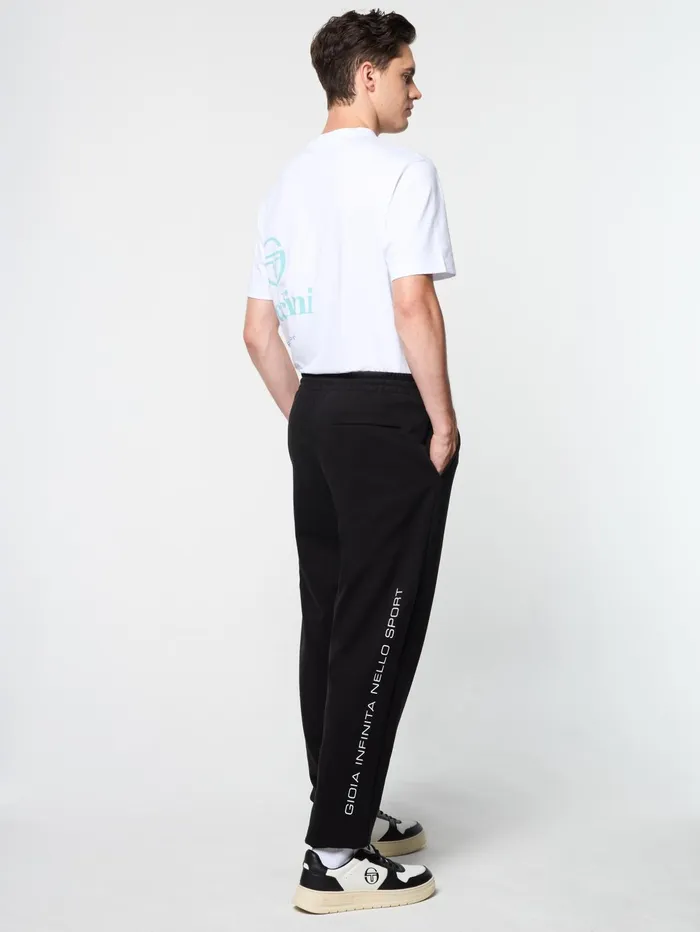 Men Pants And Sweatpants Sergio Tacchini Bari Graphic Sweatpant Black Beauty