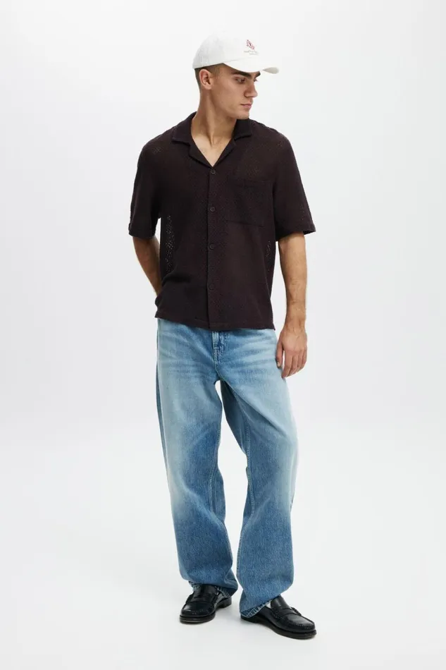 Men Pants Cotton On Baggy Jean Cannonball Blue