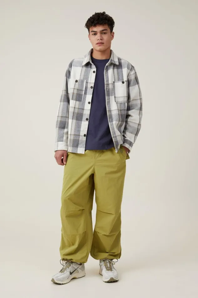 Men Pants Cotton On Parachute Field Pant Moss Green