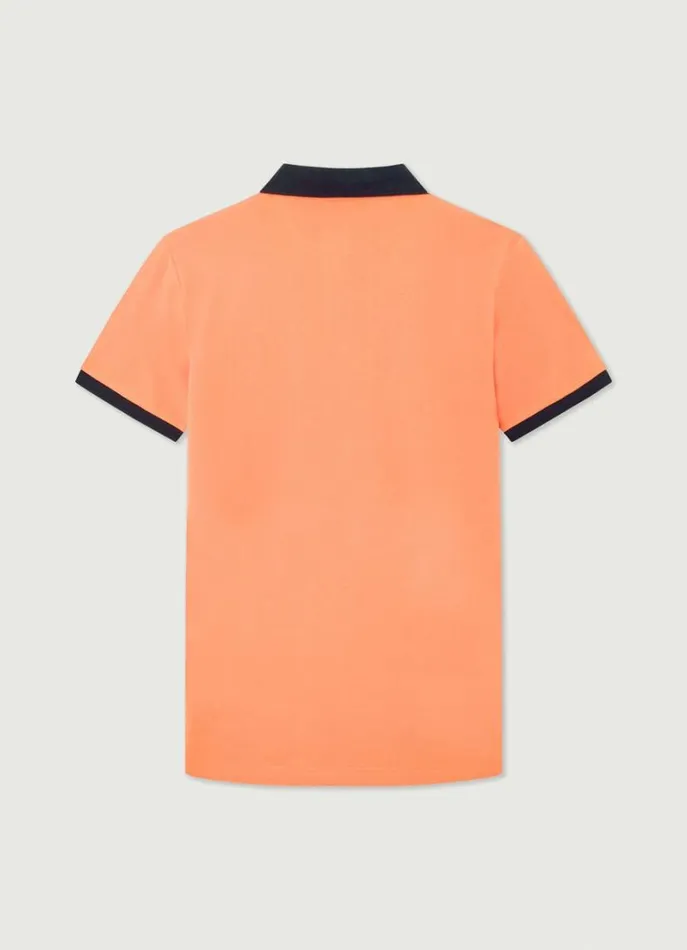 Men Polo Shirts Hackett London Classic Fit Piqu Polo Mandarin Orange