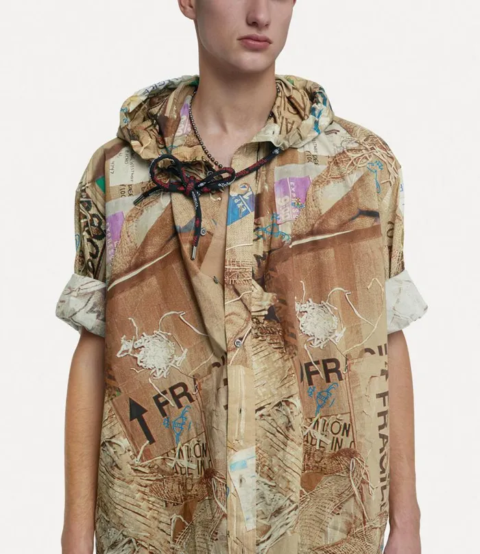 Men Rib Hoodie Shirt Trash Vivienne Westwood Shirts Men Rib Hoodie Shirt Trash Vivienne Westwood Shirts