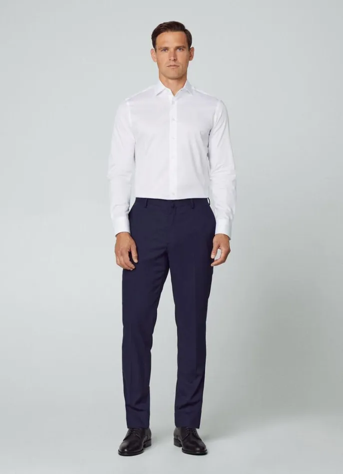 Men Shirts Hackett London Slim Fit StainResistant Shirt White