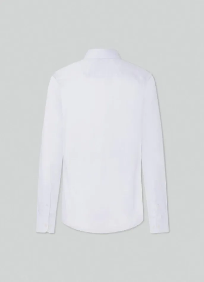 Men Shirts Hackett London Slim Fit StainResistant Shirt White