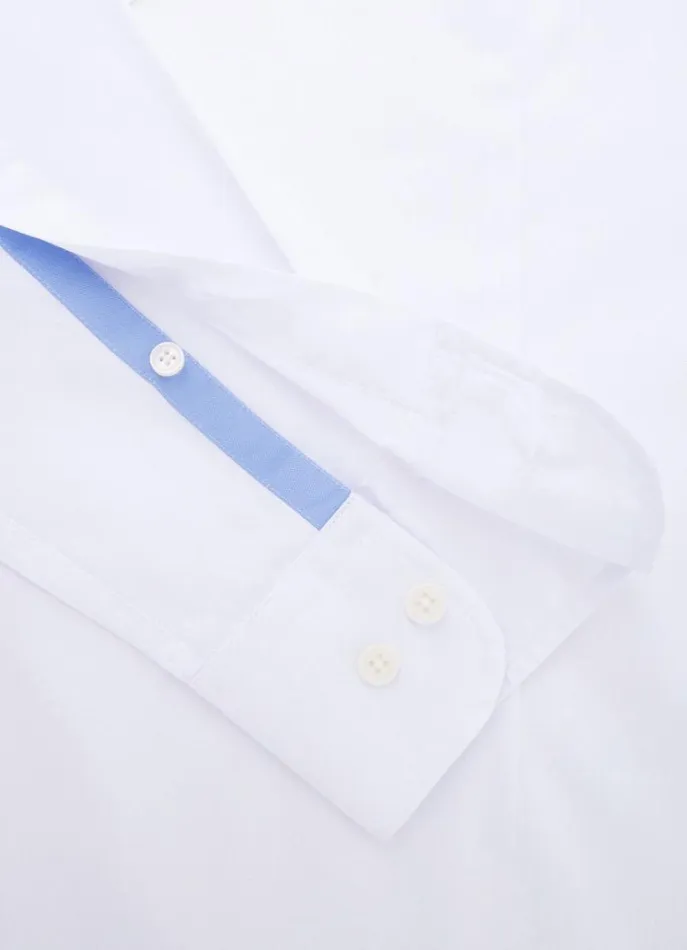 Men Shirts Hackett London Slim Fit StainResistant Shirt White