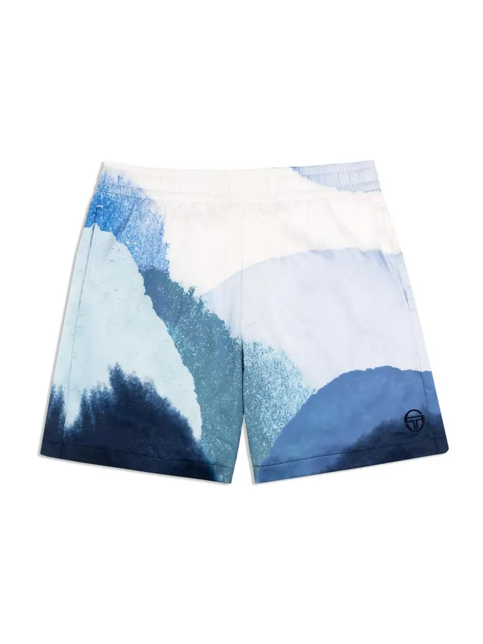 Men Shorts And Swim Sergio Tacchini Spiaggia Cabana Short Maritime Blue Multi