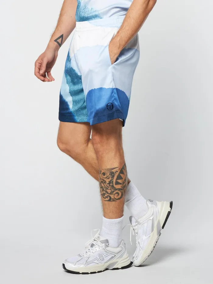 Men Shorts And Swim Sergio Tacchini Spiaggia Cabana Short Maritime Blue Multi