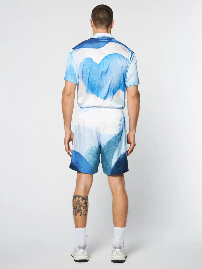 Men Shorts And Swim Sergio Tacchini Spiaggia Cabana Short Maritime Blue Multi
