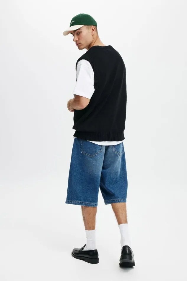Men Shorts Cotton On Denim Jort Shock Blue Wash Men Shorts Cotton On Denim Jort Shock Blue Wash