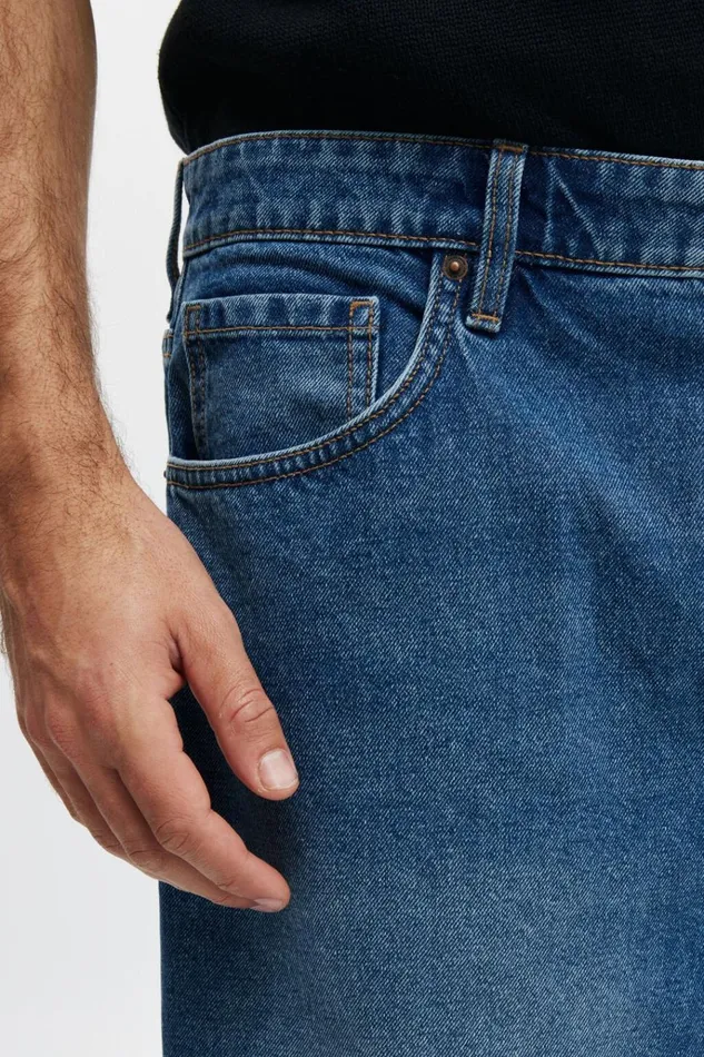 Men Shorts Cotton On Denim Jort Shock Blue Wash Men Shorts Cotton On Denim Jort Shock Blue Wash