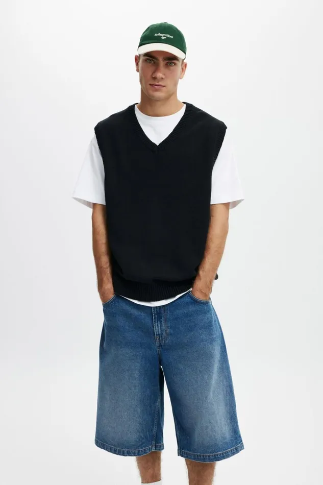 Men Shorts Cotton On Denim Jort Shock Blue Wash Men Shorts Cotton On Denim Jort Shock Blue Wash