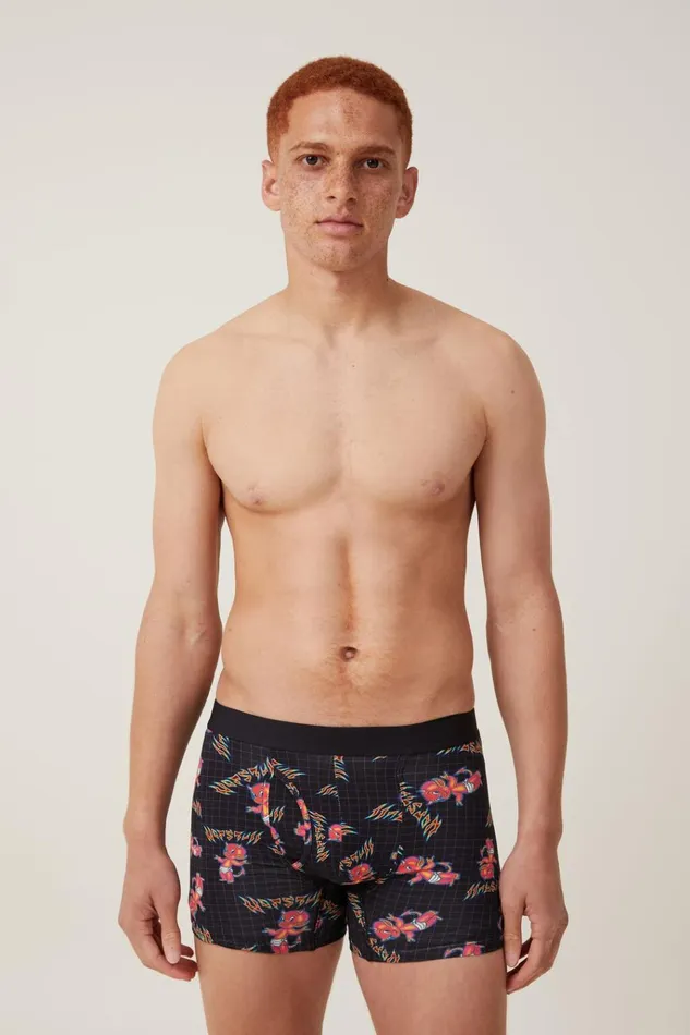 Men Socks and Underwear Cotton On Mens Special Edition Trunks Lcn Uni Blackhot Stuff Chrome Men Socks and Underwear Cotton On Mens Special Edition Trunks Lcn Uni Blackhot Stuff Chrome