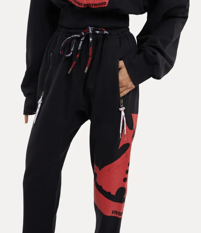Men Sunken Orb Football Trousers Black Vivienne Westwood Trousers And Shorts Men Sunken Orb Football Trousers Black Vivienne Westwood Trousers And Shorts