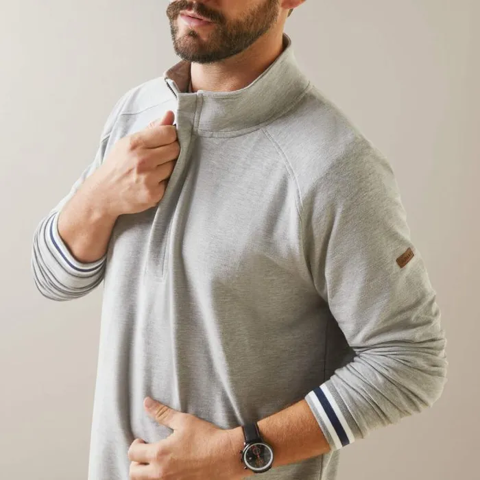 Men Sweatshirts and Hoodies Ariat Portola 12 Zip Sweatshirt Heather Grey Men Sweatshirts and Hoodies Ariat Portola 12 Zip Sweatshirt Heather Grey