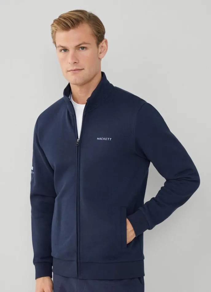 Men Sweatshirts Hackett London FullZip Sweatshirt Navy