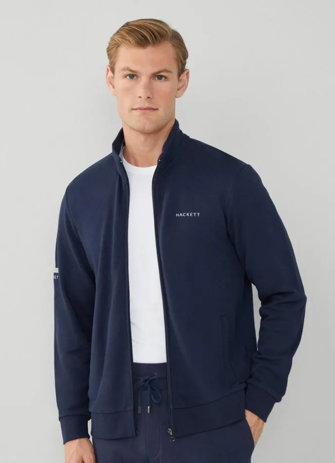 Men Sweatshirts Hackett London FullZip Sweatshirt Navy