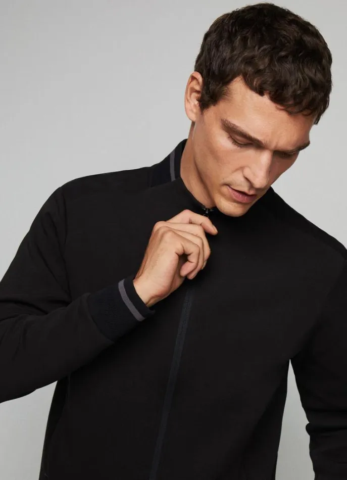 Men Sweatshirts Hackett London Hackett Sport Classic Fit Cardigan Black