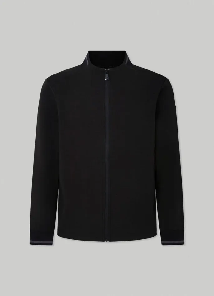 Men Sweatshirts Hackett London Hackett Sport Classic Fit Cardigan Black