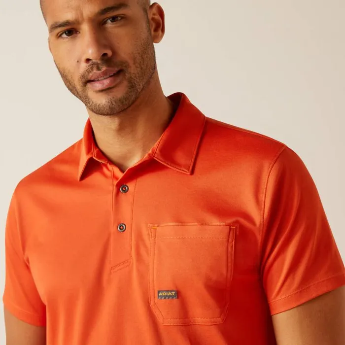 Men TShirts and Polos Ariat Rebar Foreman Orange Rust