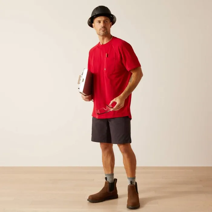 Men TShirts and Polos Ariat Rebar Heat Fighter Jolly Wrencher Jester Red Men TShirts and Polos Ariat Rebar Heat Fighter Jolly Wrencher Jester Red