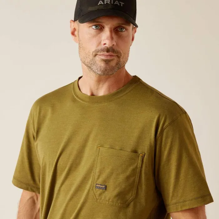 Men TShirts and Polos Ariat Rebar Workman Born For This TShirt Lichen Heather Men TShirts and Polos Ariat Rebar Workman Born For This TShirt Lichen Heather