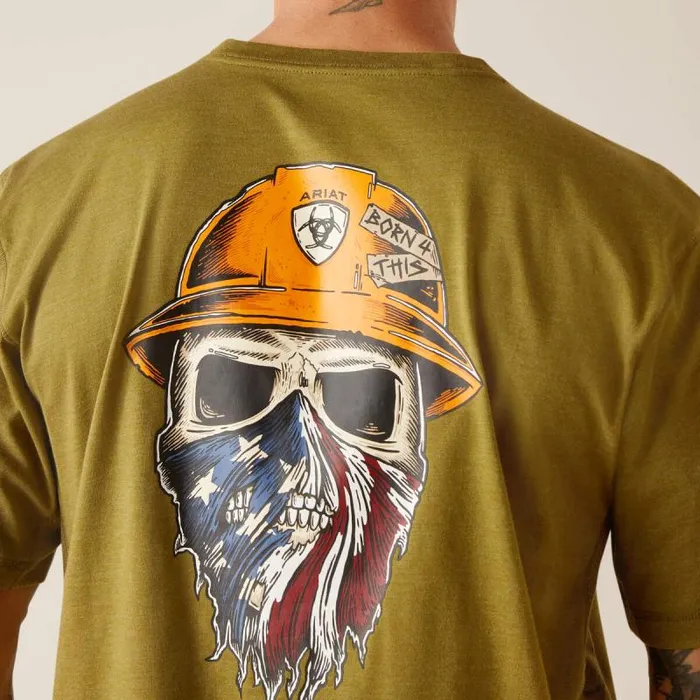 Men TShirts and Polos Ariat Rebar Workman Born For This TShirt Lichen Heather Men TShirts and Polos Ariat Rebar Workman Born For This TShirt Lichen Heather