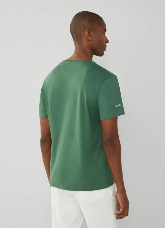 Men Tshirts Hackett London Classic Fit Heritage TShirt Green