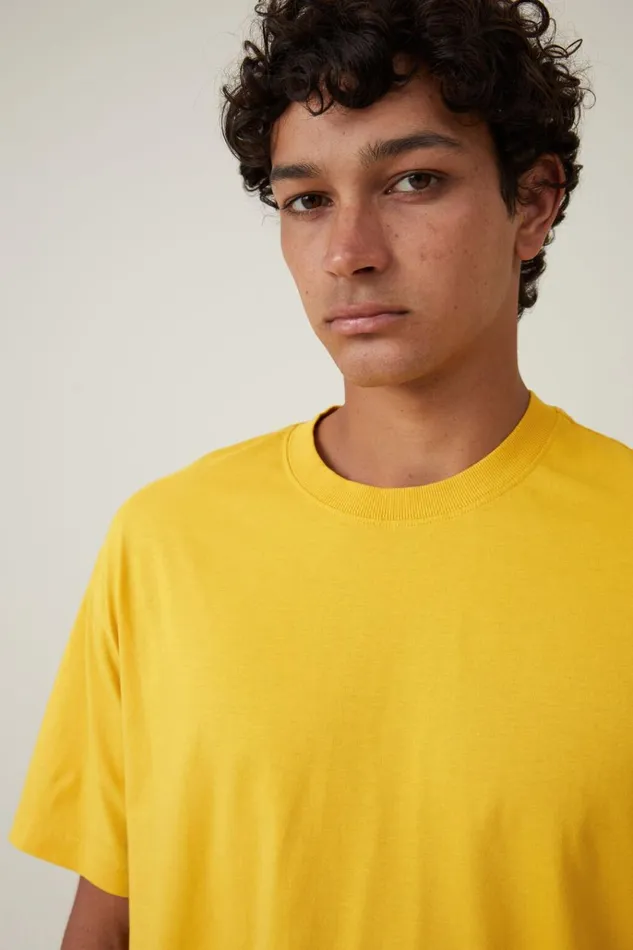 Men Tees and Tanks Cotton On Organic Loose Fit TShirt Saffron Yellow
