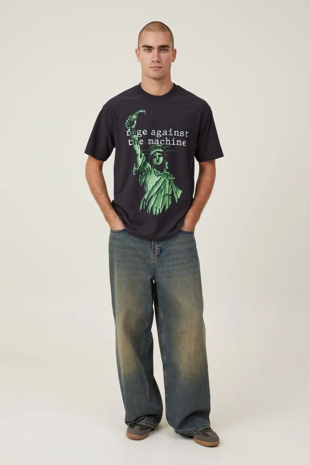 Men Tees and Tanks Cotton On Premium Loose Fit Music TShirt Lcn Wmg Washed Blackratm 8211 Liberty Men Tees and Tanks Cotton On Premium Loose Fit Music TShirt Lcn Wmg Washed Blackratm 8211 Liberty