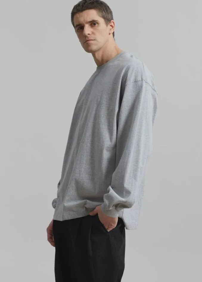 Men The Frankie Shop Christopher Long Sleeve Tee 8211 Grey Grey