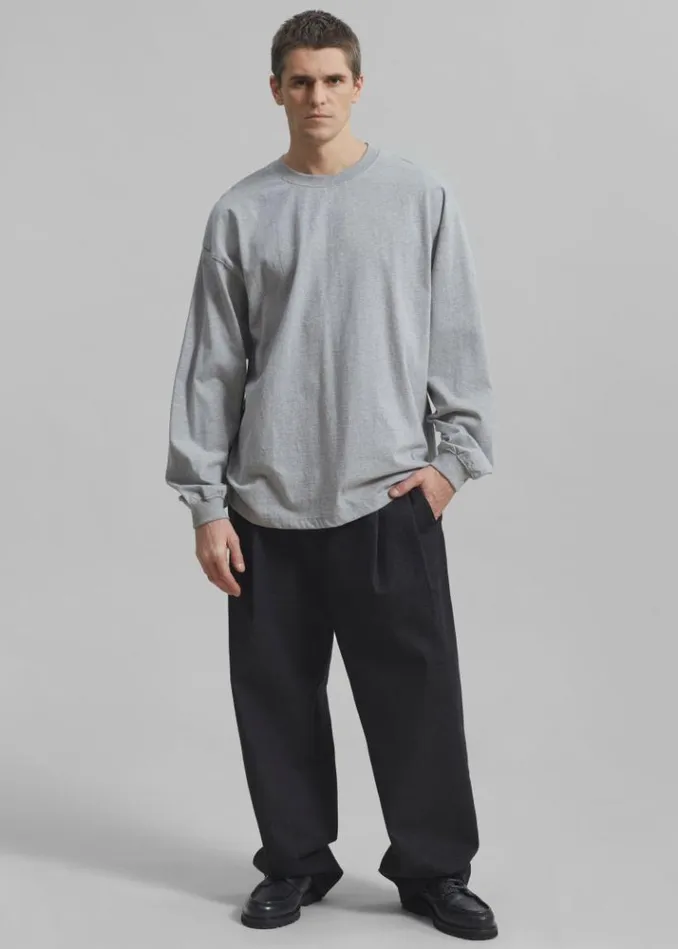 Men The Frankie Shop Christopher Long Sleeve Tee 8211 Grey Grey