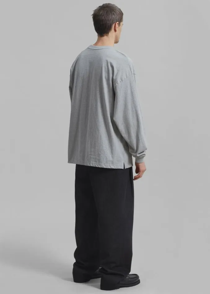 Men The Frankie Shop Christopher Long Sleeve Tee 8211 Grey Grey