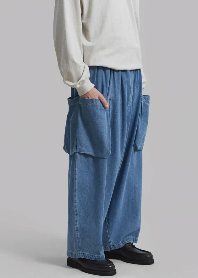 Men The Frankie Shop Cliff Denim Balloon Pants 8211 Worn Wash Worn Wash
