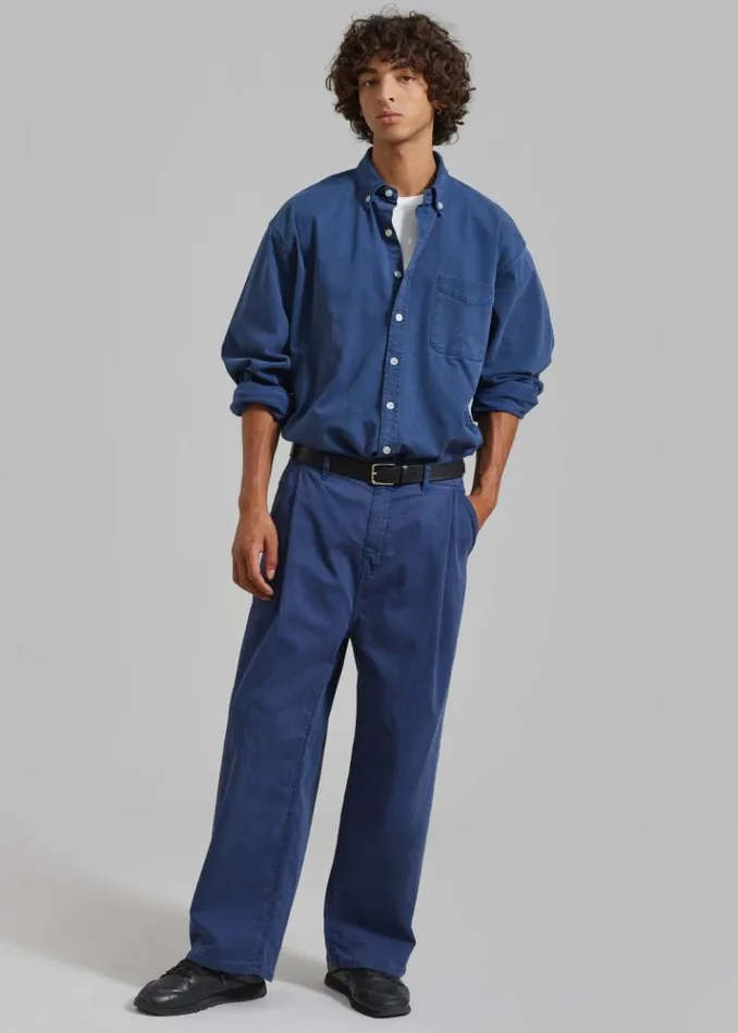 Men The Frankie Shop Drew Pants 8211 Blue Blue