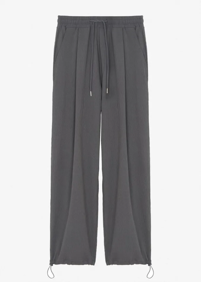 Men The Frankie Shop Eliott Crinkle Pants 8211 Charcoal Charcoal