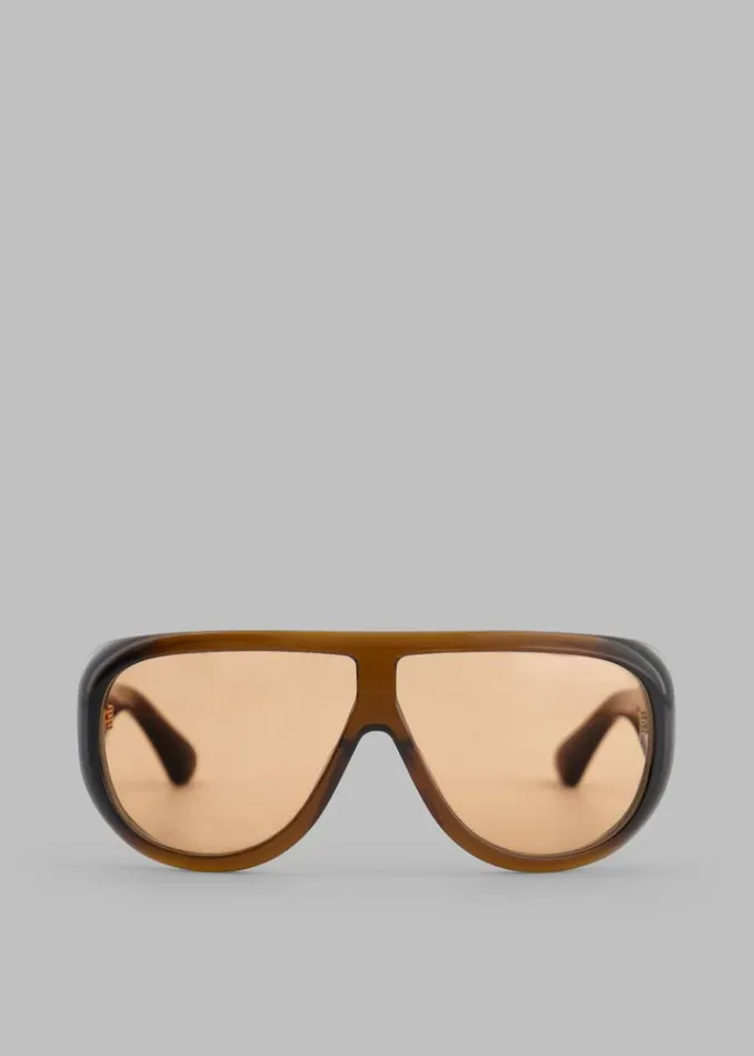 Men The Frankie Shop Port Tanger Gambia Sunglasses 8211 Bunaa AcetateAmber Lens Bunaa Acetateamber Lens