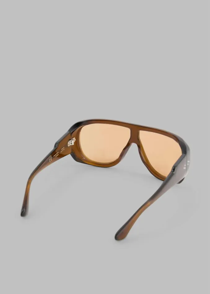 Men The Frankie Shop Port Tanger Gambia Sunglasses 8211 Bunaa AcetateAmber Lens Bunaa Acetateamber Lens