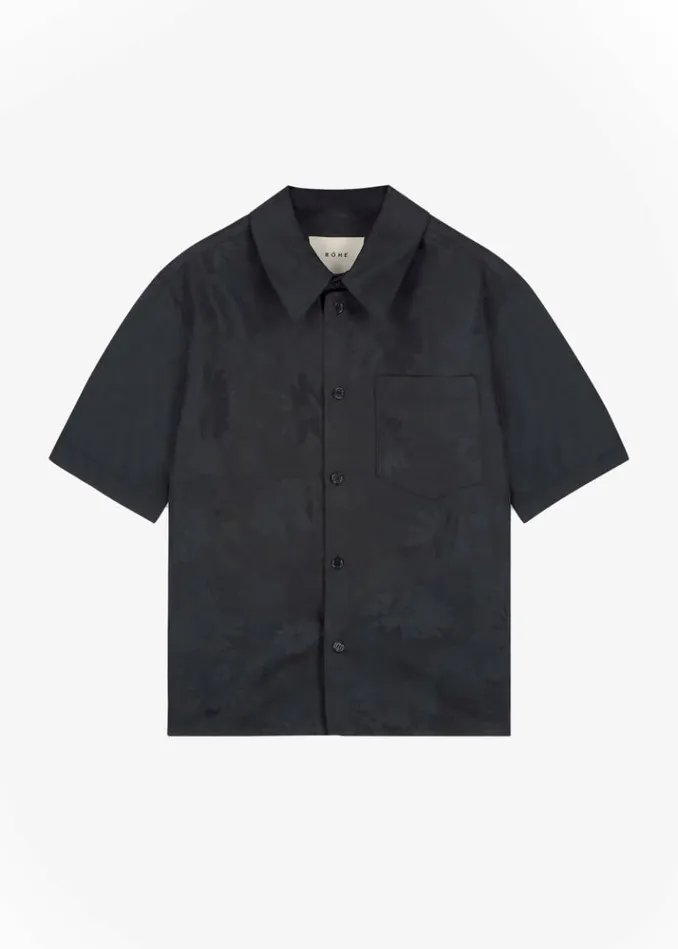 Men The Frankie Shop Rhe Floral Jacquard Shirt 8211 Black Jacquard Black Jacquard