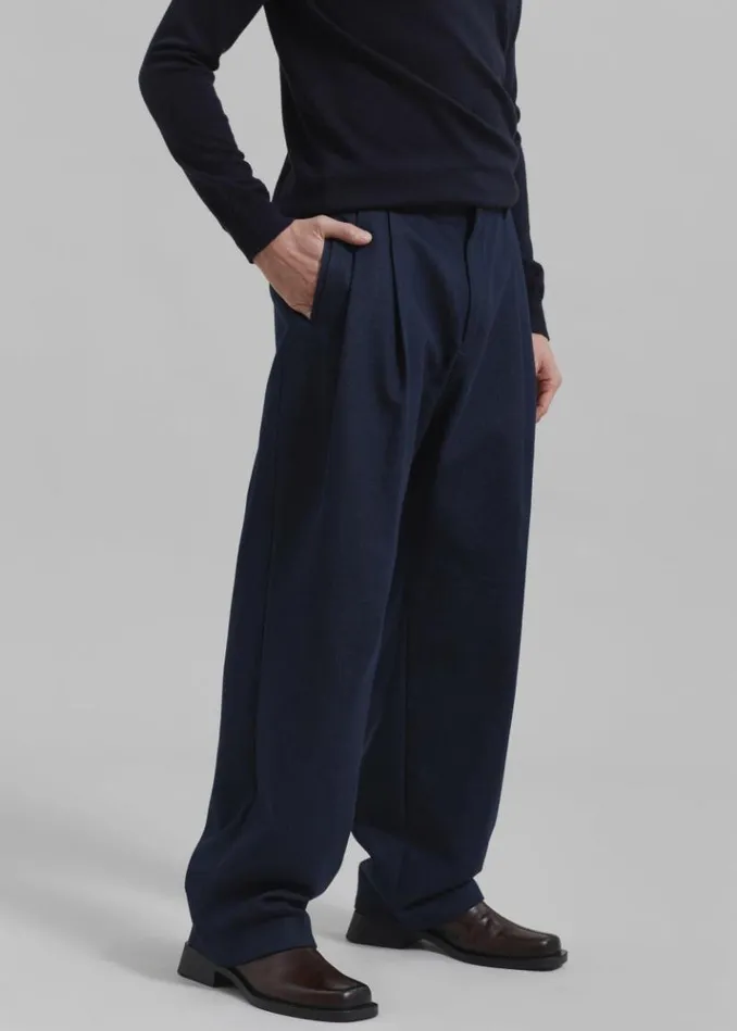 Men The Frankie Shop Stephen Pleated Denim Trousers 8211 Navy Navy