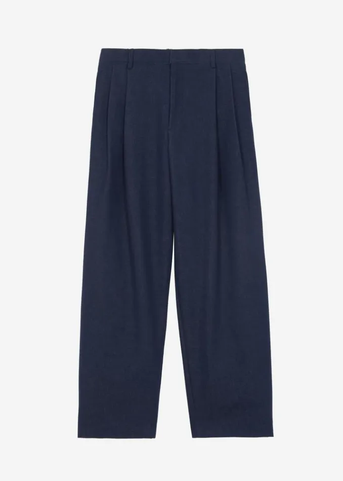 Men The Frankie Shop Stephen Pleated Denim Trousers 8211 Navy Navy