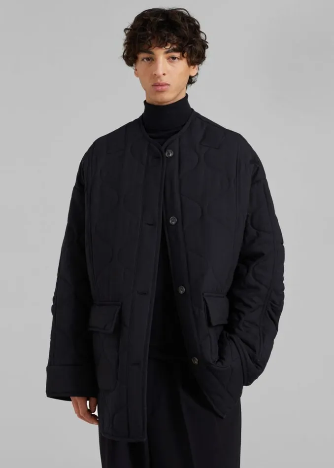 Men The Frankie Shop Ted Quilted Jacket 8211 Black Black