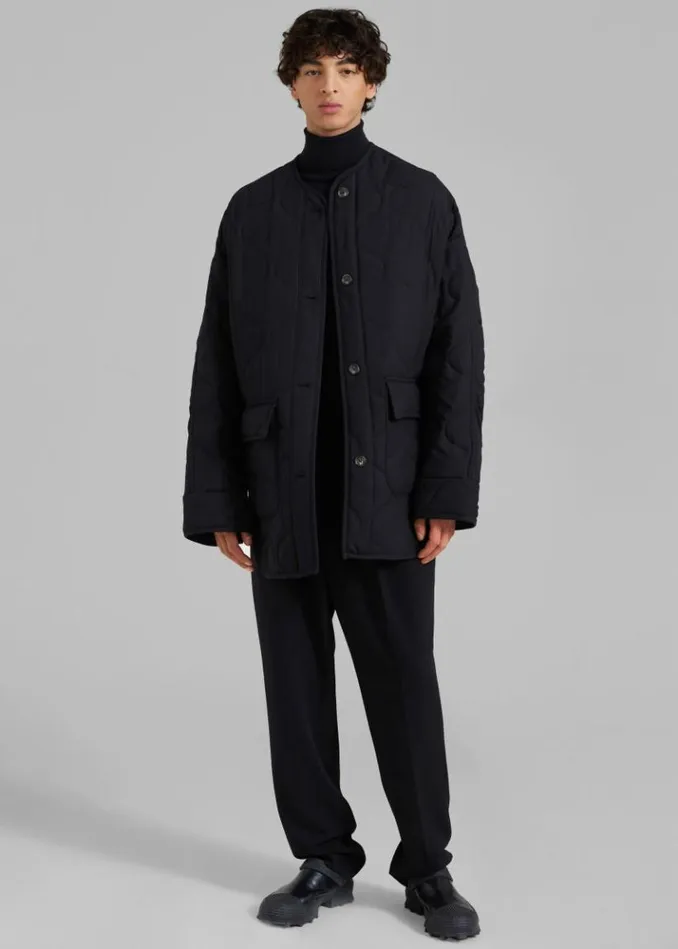 Men The Frankie Shop Ted Quilted Jacket 8211 Black Black
