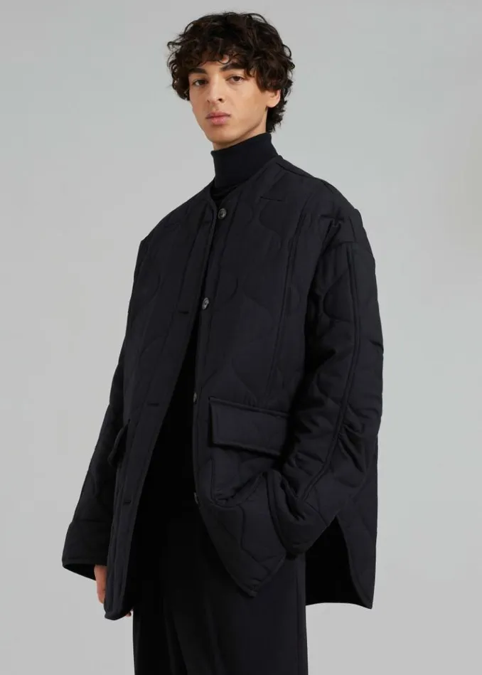 Men The Frankie Shop Ted Quilted Jacket 8211 Black Black