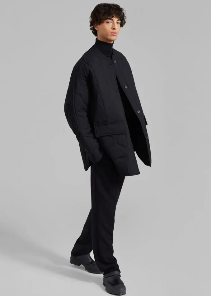 Men The Frankie Shop Ted Quilted Jacket 8211 Black Black