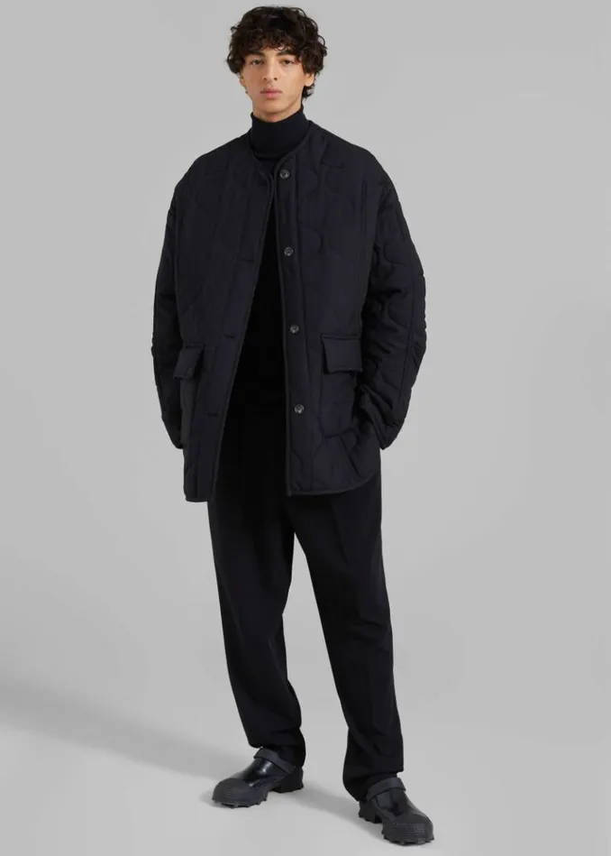 Men The Frankie Shop Ted Quilted Jacket 8211 Black Black