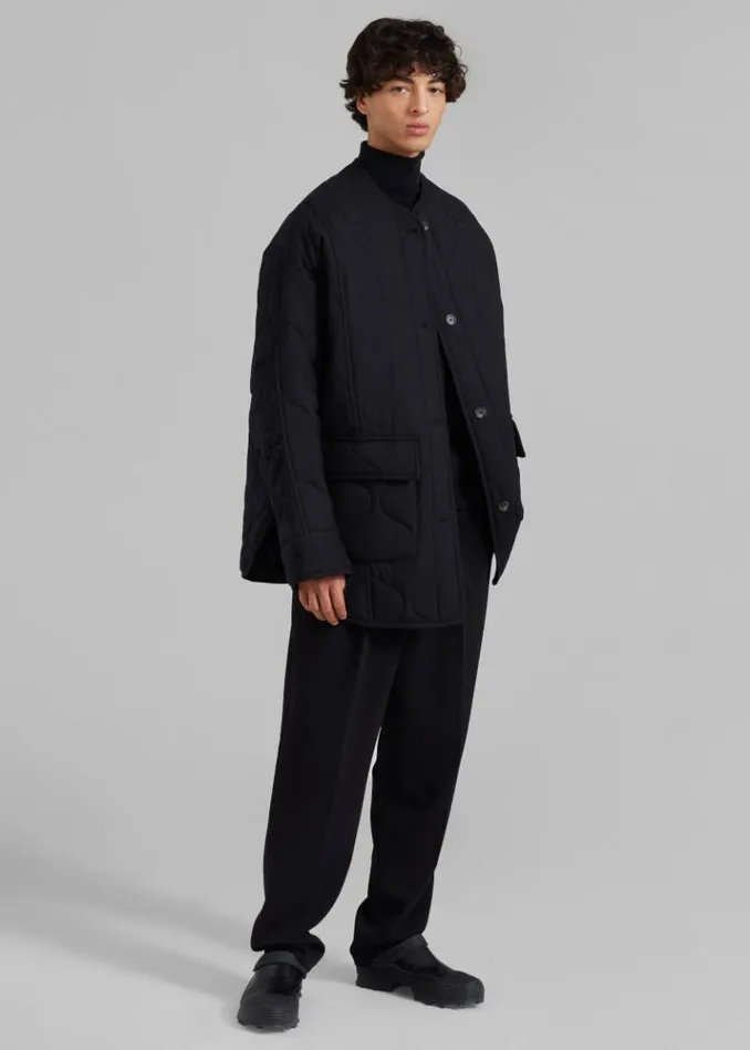 Men The Frankie Shop Ted Quilted Jacket 8211 Black Black