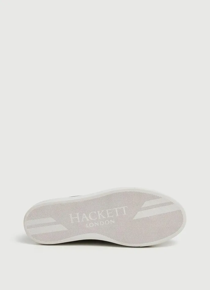 Men Trainers Hackett London Classic Leather Trainers Navy