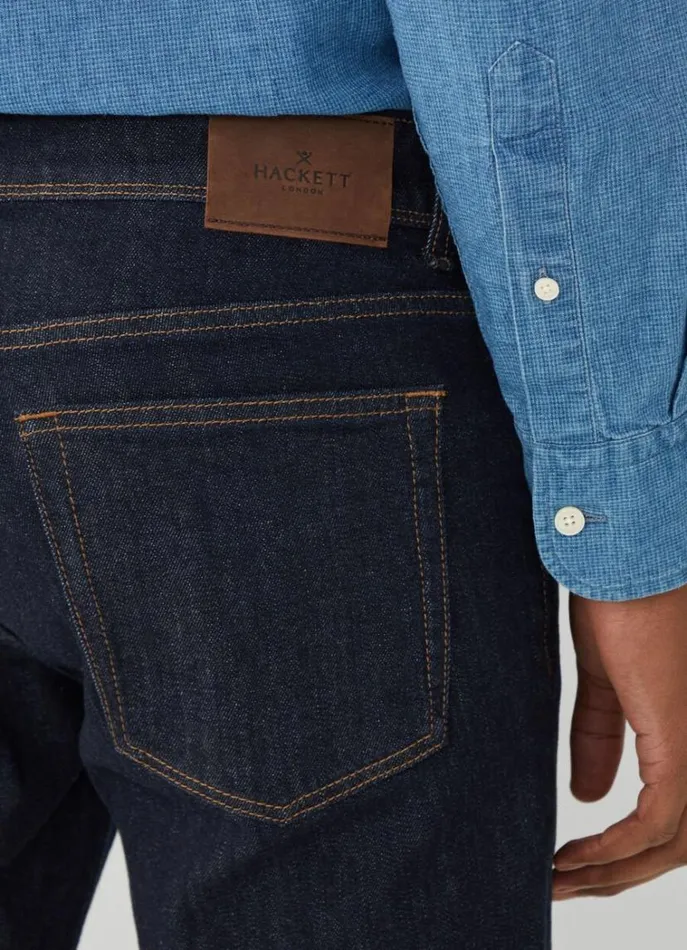 Men Trousers and Chinos Hackett London Slim Fit Stretch Jeans Denim Blue