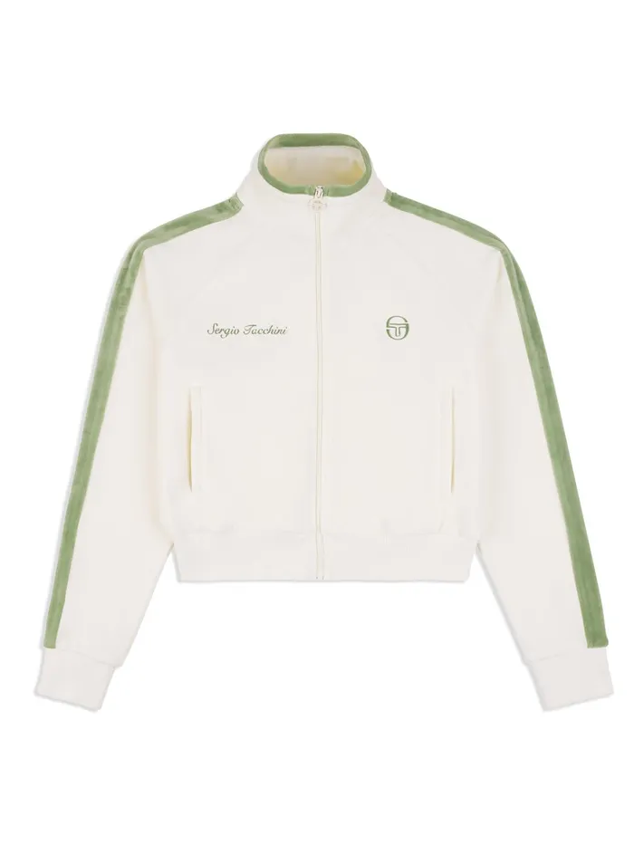 Men Velour Sergio Tacchini Miss Carlotta Velour Track Jacket Gardenia