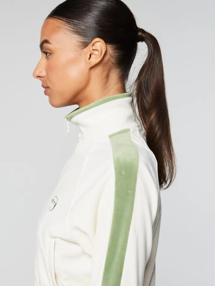 Men Velour Sergio Tacchini Miss Carlotta Velour Track Jacket Gardenia